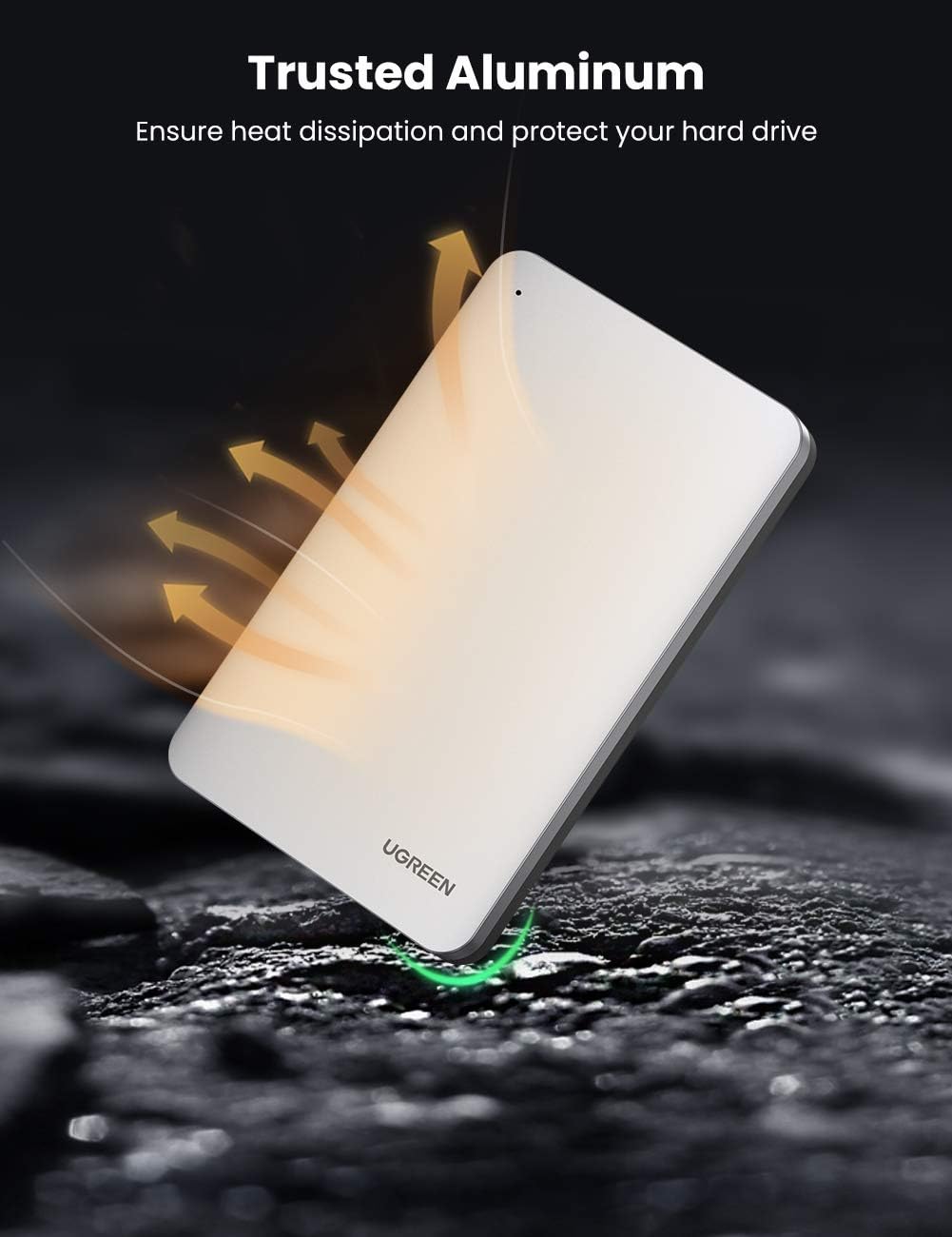 Samsung Wd Toshiba Ugreen Usb C Hard Drive Enclosure For 2 5 Sata Ssd Hdd Aluminum Usb C To Sata Adapter Usb 3 1 Gen 2 Support Uasp Sata Iii Compatible With Macbook Pro Air