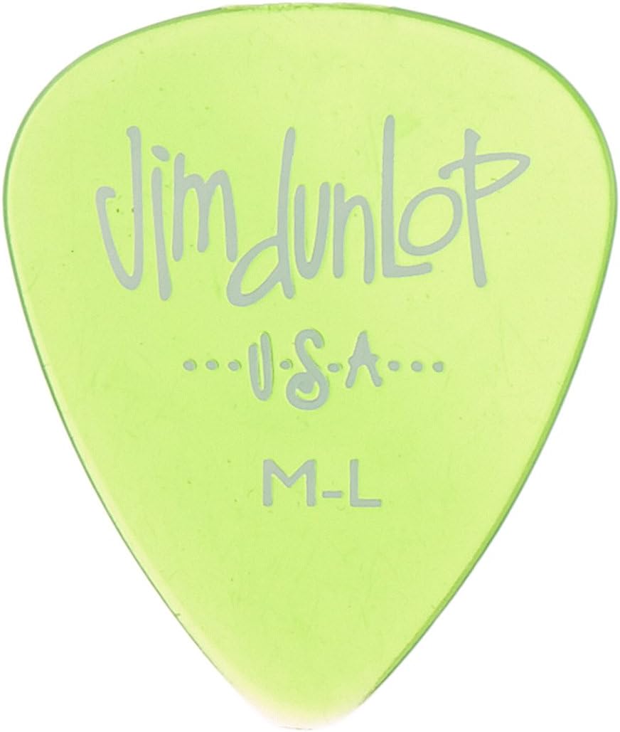 Jim Dunlop 486PML Gels Medium Light Player Pack - Green (Pack of 12), Med Light