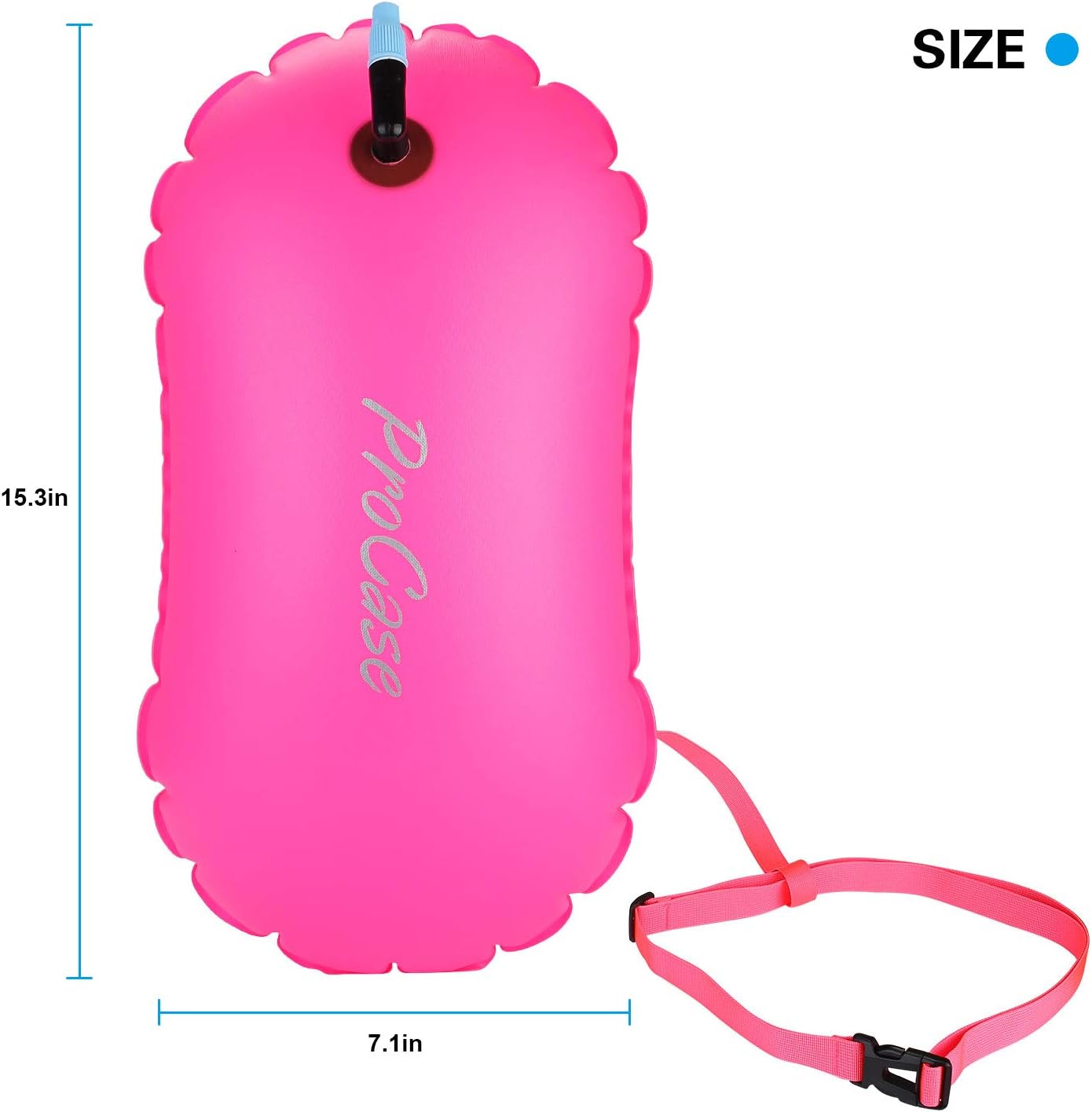 ProCase Highly Visible Swim Buoy, Lightweight Tow Float with Adjustable Waist Belt for Open Water Swimming Kayaking - Image 4