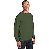 Gildan Men's Fleece Crewneck Sweatshirt, Style G18000, Military Green, Medium