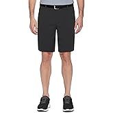 PGA Tour Mens 9" Flat Front Golf Shorts with Active Waistband (Size 30-44 Big & Tall)