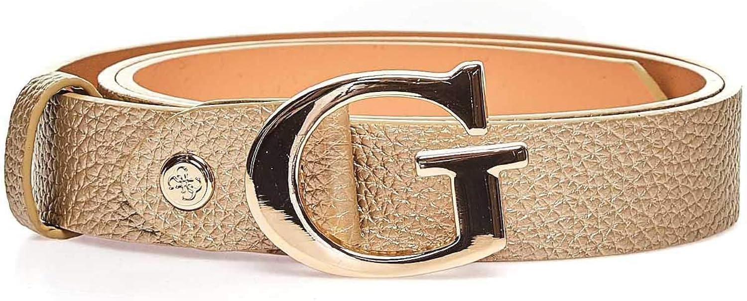 Luxury Fashion Guess Woman BW7310VIN30GOLD Gold Polyurethane Belt