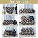 uxcell Stretch Sofa Cover Loveseat Couch Slipcover, Machine Washable, Stylish Furniture Protector with One Cushion Case (3 Seater, Black)