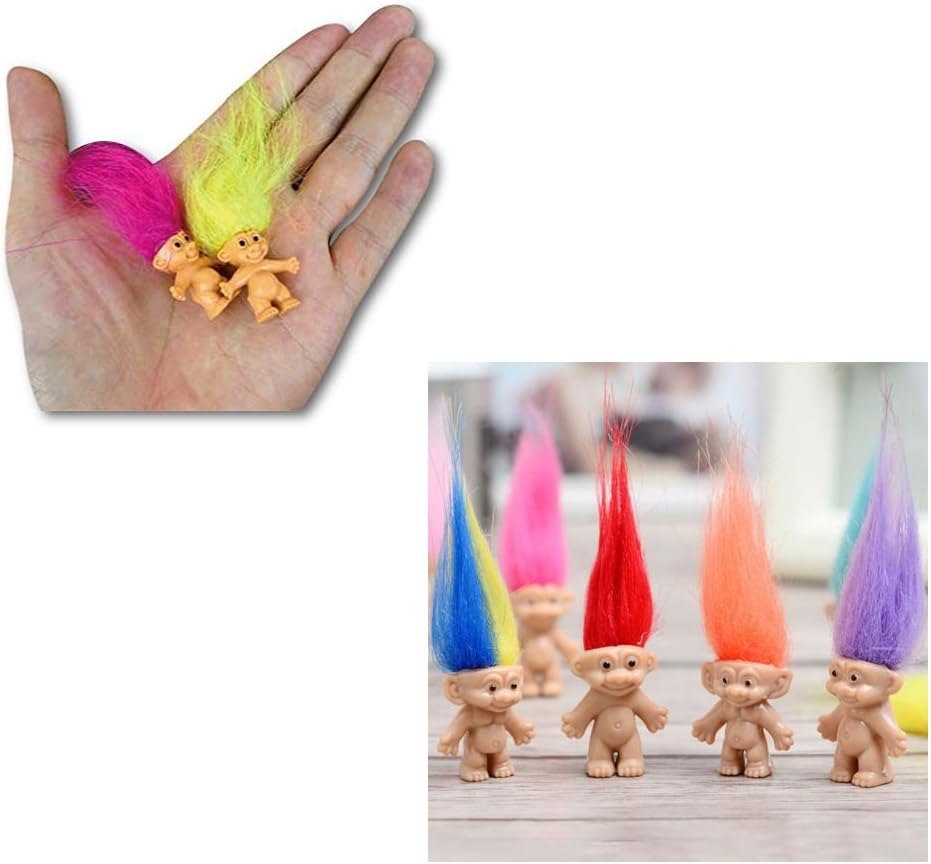 JDProvisions Mini Trolls PVC Novelty Mini Figurines Party Bag Fillers (12 or 24 Pieces)