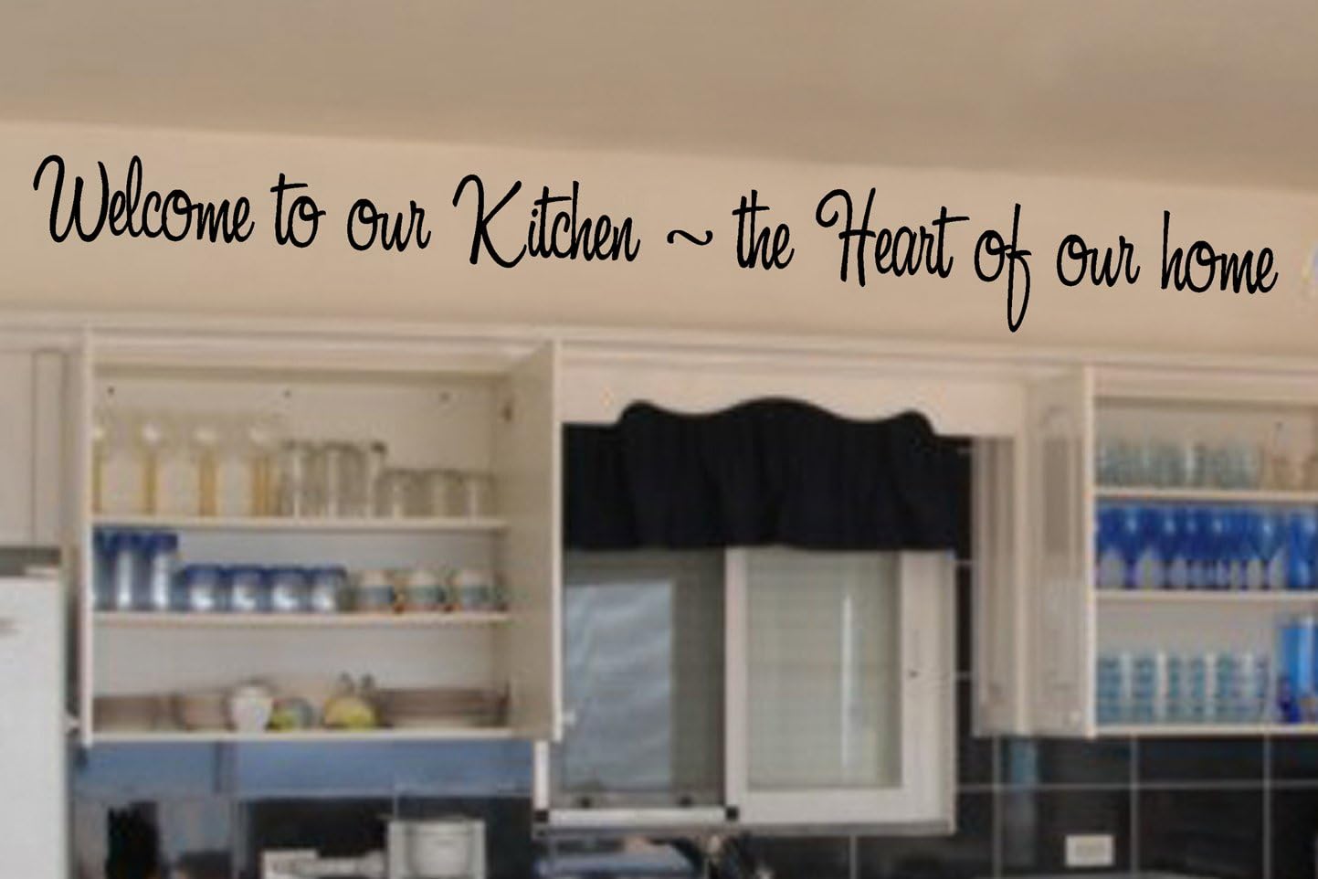 Welcome to our kitchen vinyl wall lettering words sticky art home decor quote...