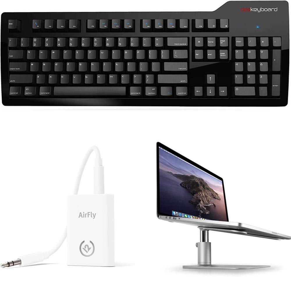 Das Keyboard Model S Professional Cherry MX Blue Mechanical Keyboard Bundle for Mac + Twelve South H