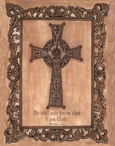 High Definition Quote Canvas Print Unframed Tablet – 16 X 20 inch (40 by 50 cm)-Celtic Cross Painting – Giclee Picture Artwork Wall Decor for Living Room by Neron Art