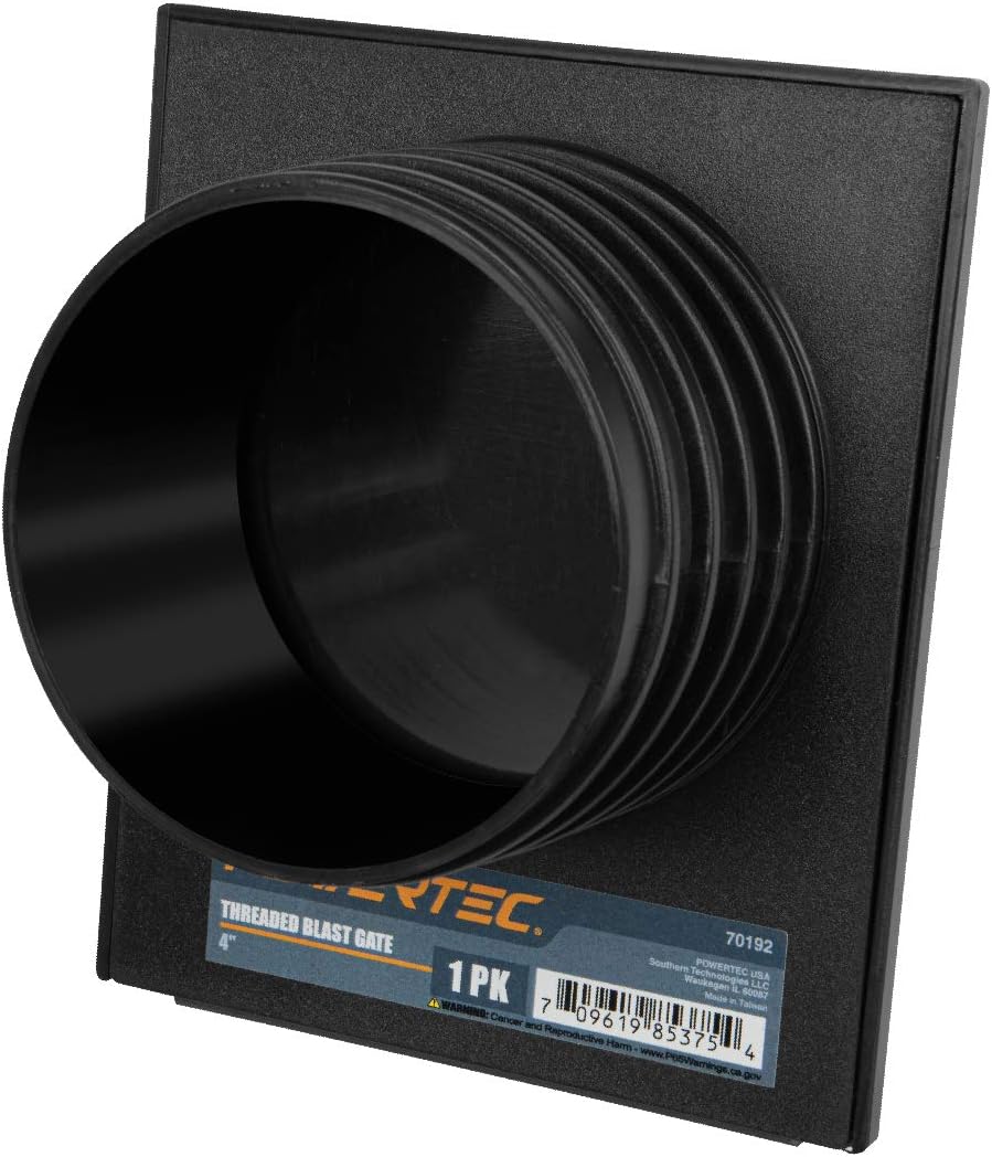 POWERTEC 70108 4-Inch Blast Gate for Dust Collector/Vacuum Fittings: Home Improvement
