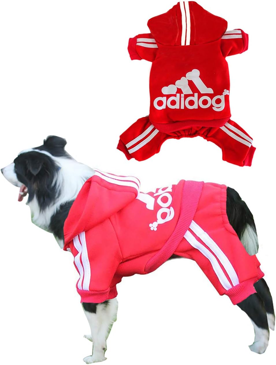 Trudz PET Adidog Dog Hoodies, Rdc Pet Dog Sweater, 4 Legs Jumpsuit Warm Sweat Shirt, Cotton Jacket Coat for Small Dog Medium Dog Large Dog Cat