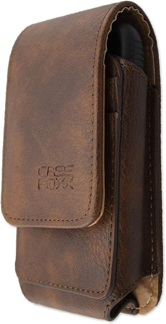 caseroxx Leather bag with belt loop for Dexcom G6 Receiver, Case (Leather bag with belt loop in brown), braun - Image 3