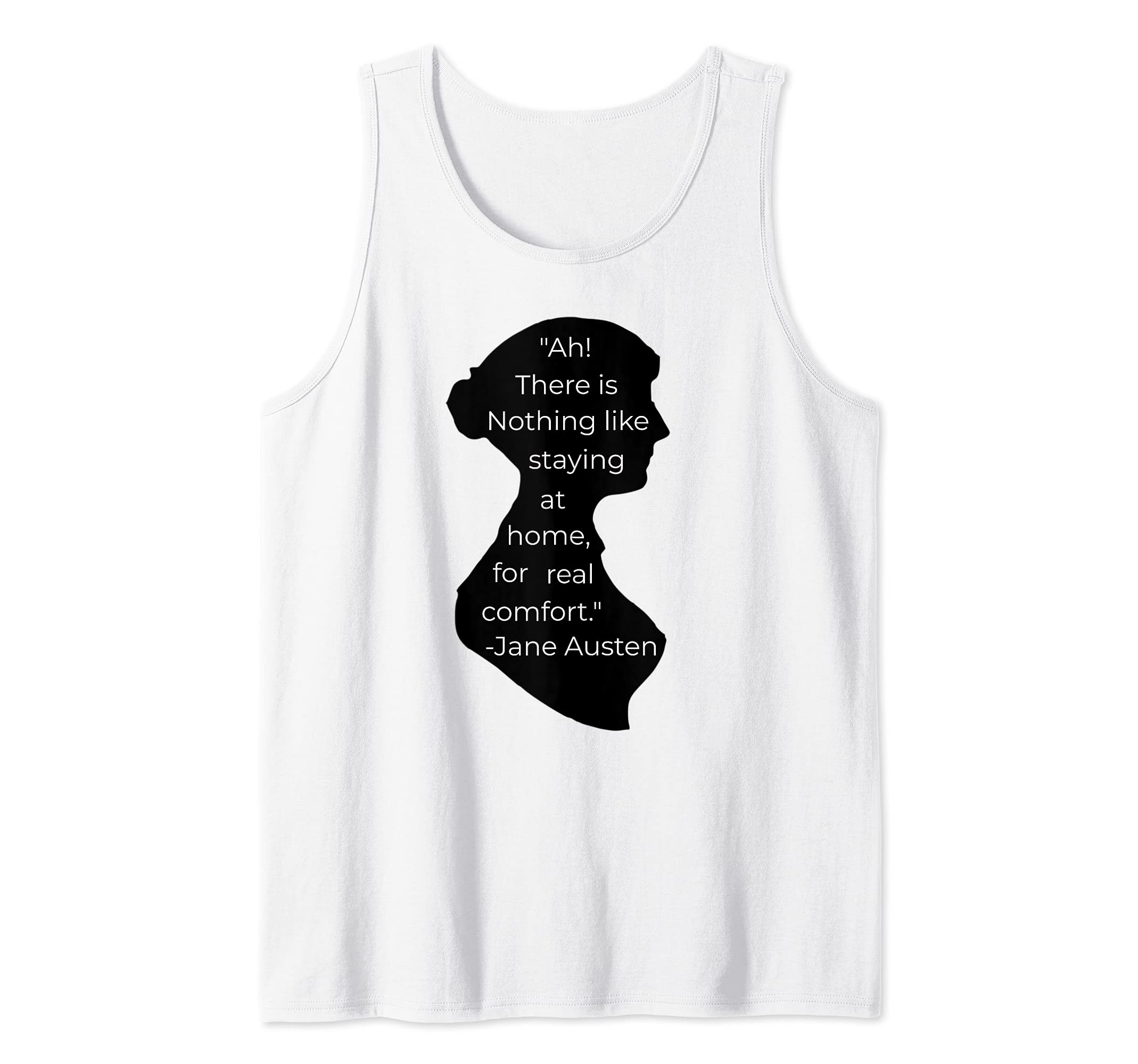 Jane Austen Introvert quote bust silhouette Tank Top