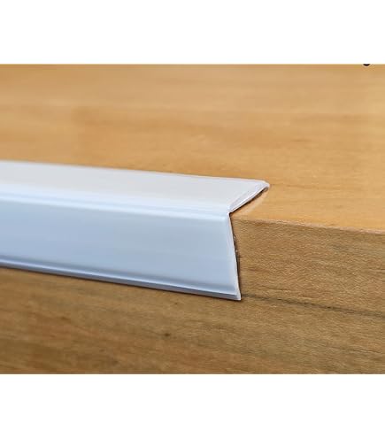 Outwater Plastics Styrol-Kunststoff Eckleiste, Weiß, 0.6x0.6 Cm, 91.4 Cm Länge (4 Stück)
