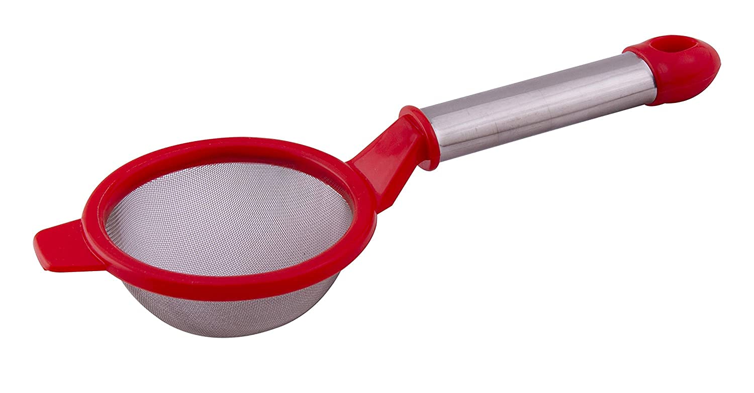 Buy Steel & Plastic Tea Strainer (Red, 2) Online at Low Prices in India