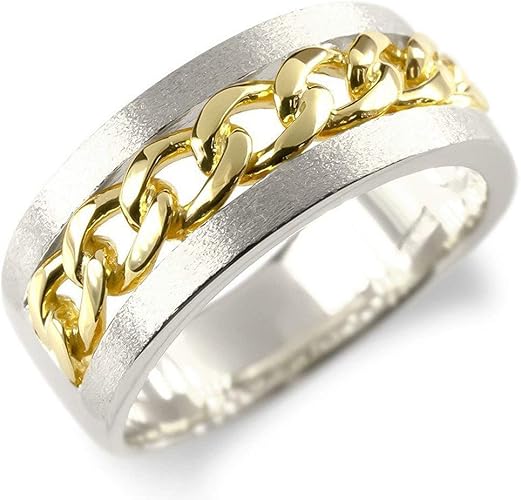 Amazon アトラス Atrus リング メンズ Pt900 18金 プラチナ イエローゴールドk18 喜平 キヘイ コンビ 幅広 地金 つや消し 指輪 10号 ジュエリー 通販