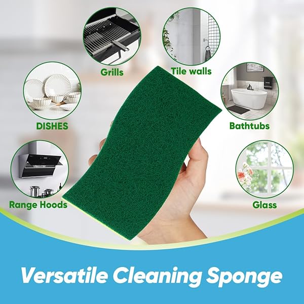 AIDEA SPONGES KITCHEN, XL HEAVY DUTY DISH SPONGE, CLEANING DISH SCRUBBER SPONGE FOR HOME AND KITCHEN, EXTRA LARGE CLEANING SUPPLIES FOR POTS, PANS, 12 PACK