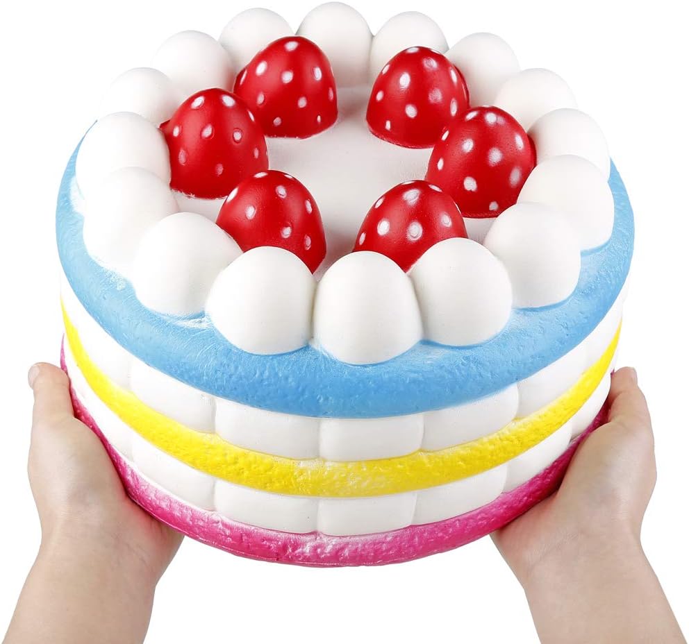 Anboor Squishies Jumbo Giant Strawberry Cake Scented Slow Rising Kawaii Colorful Giant Food
