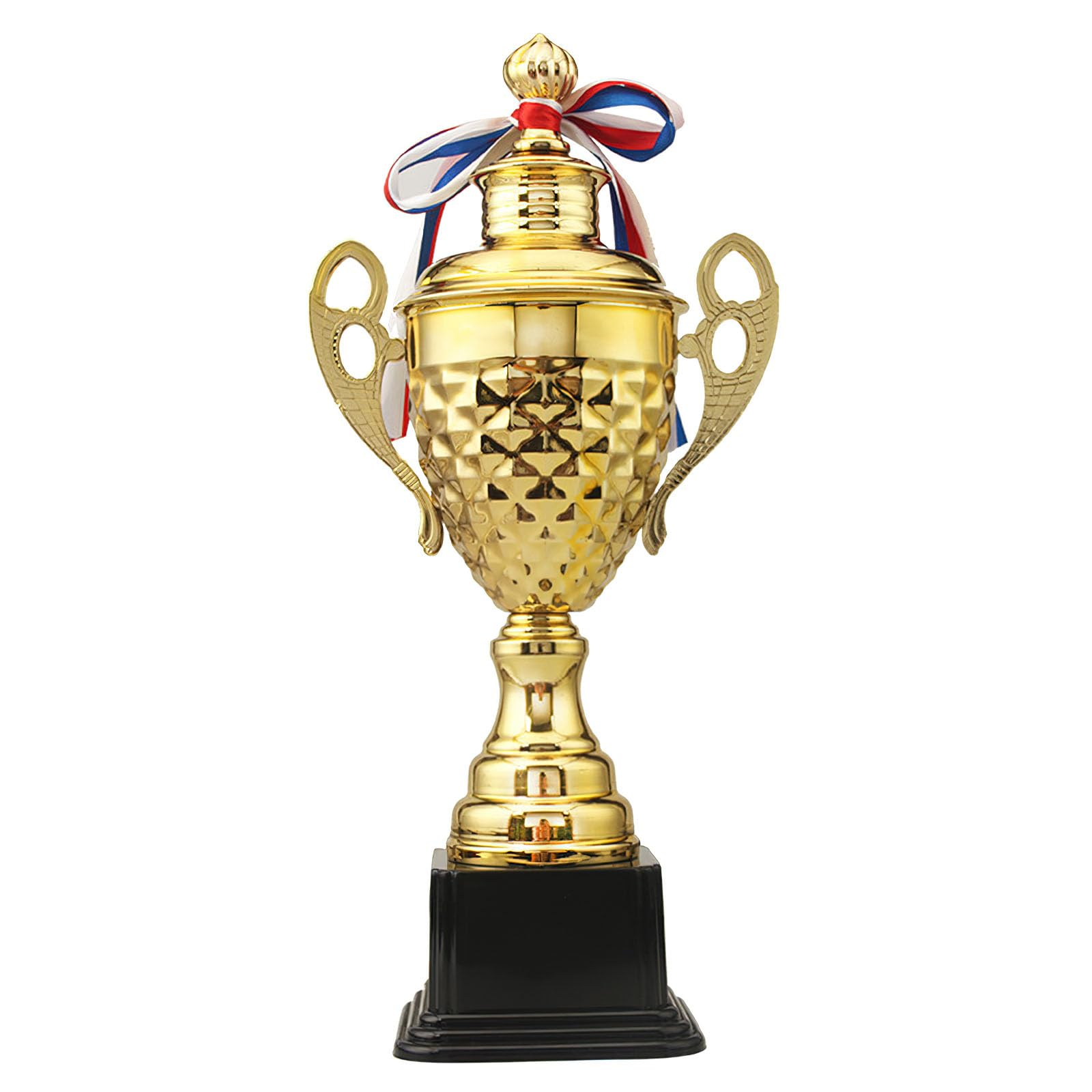 LYCN Gold Award Trophy Cups, 37CM Large Winner Trophy, Metal Match Trophy for Sport Tournaments Ceremonies Parties Sports Competitive