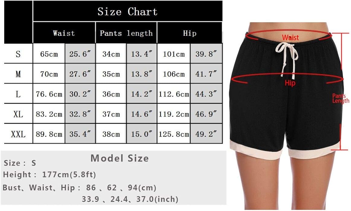 Aibrou 1 & 2 Pack Women's Sleep Shorts Cotton Stretchy Boxer Pajama Bottoms at  Women’s Clothing store
