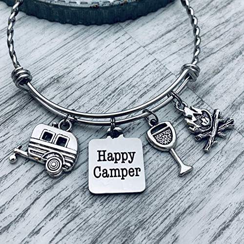 Camping Bracelet with Choice of Charms (beverage and camp