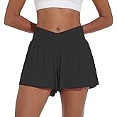 Blaosn Flowy Running Shorts for Women Workout Athletic Gym Yoga Sports Sweat Skort Tennis Skirt with Pockets Casual Summer