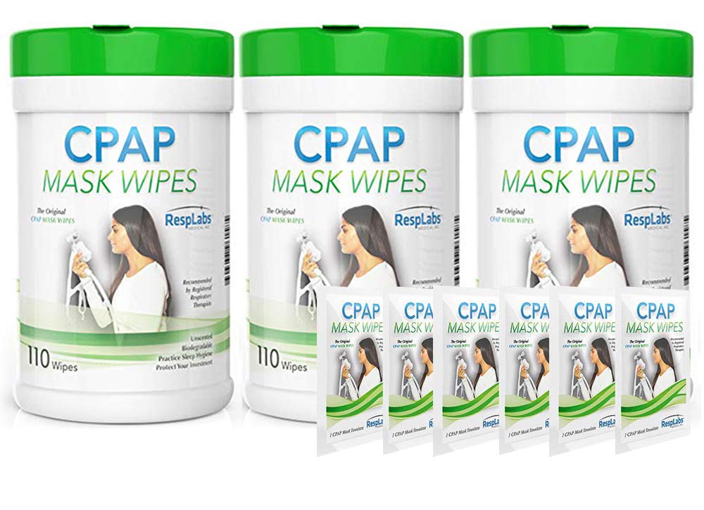 RespLabs CPAP Mask Wipes 20 Travel Wipes Health