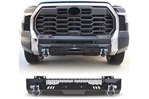Mid Width Front Bumper Compatible with Toyota Tundra Pickup Truck 2022 2023 2024 2025,Black Front Bumper w/Light Bar Mounting