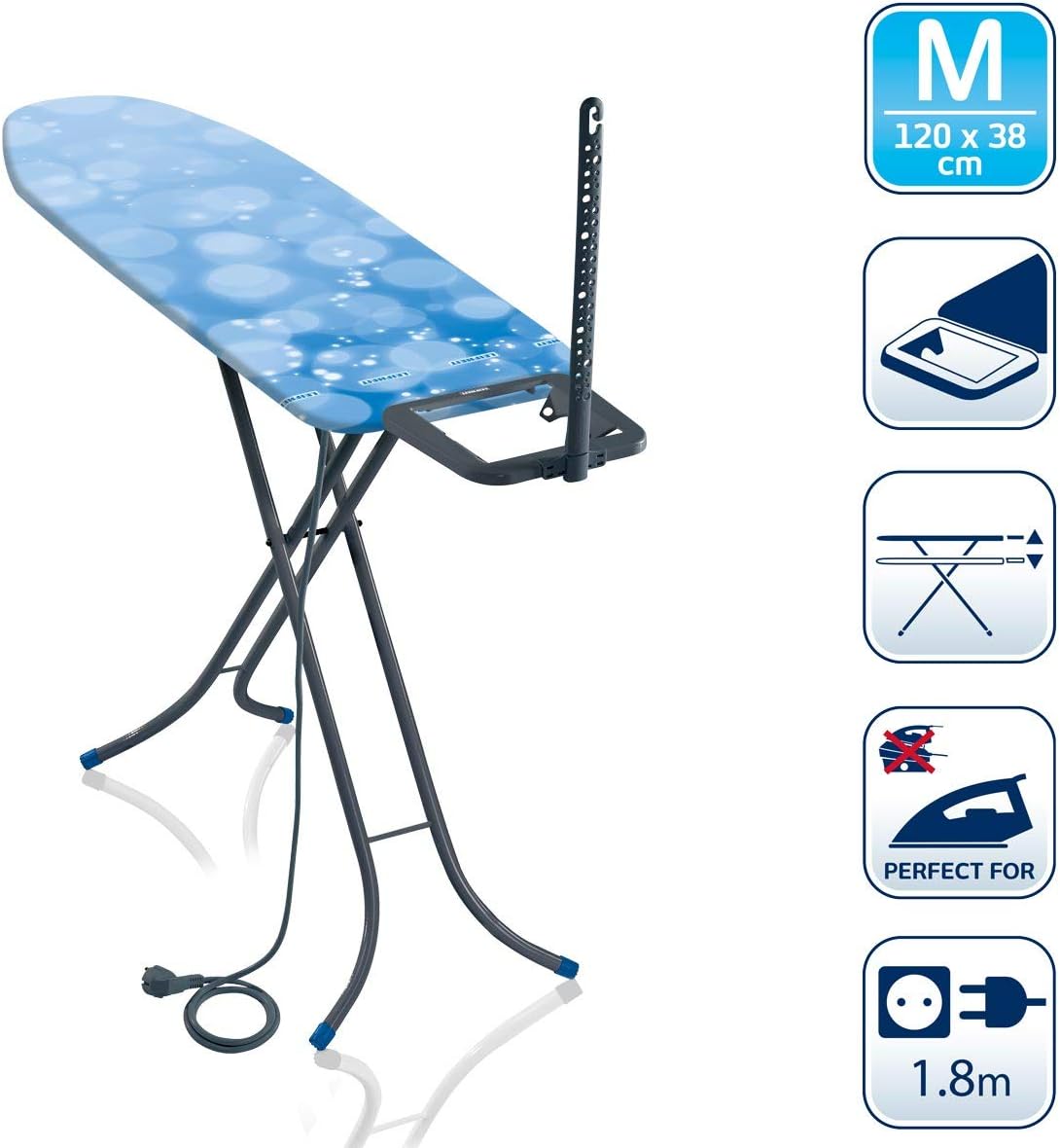 Leifheit Classic M Basic Plus Ironing Board Grey Blue Amazon.co.uk