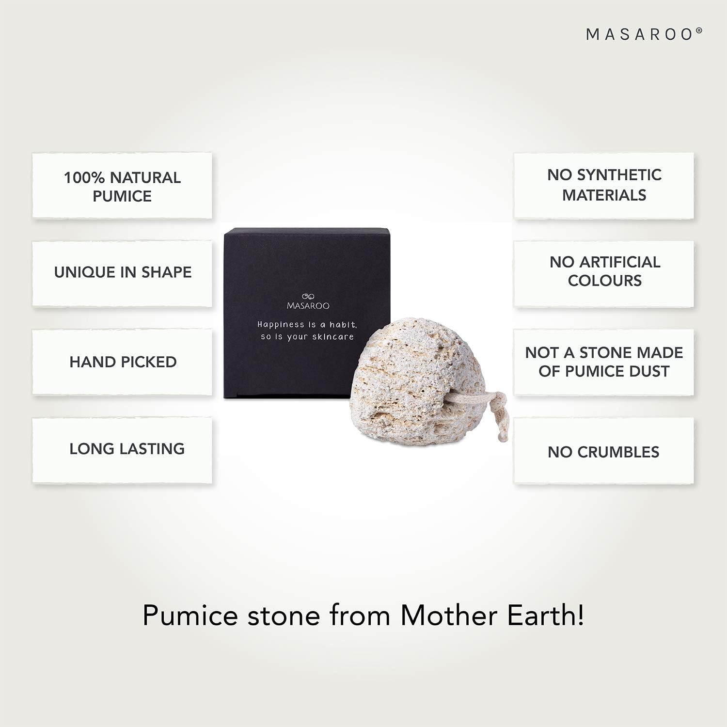 Masaroo Natural Pumice Stone for Feet, Natural Foot Scraper, 100% Chemical-Free - Image 5