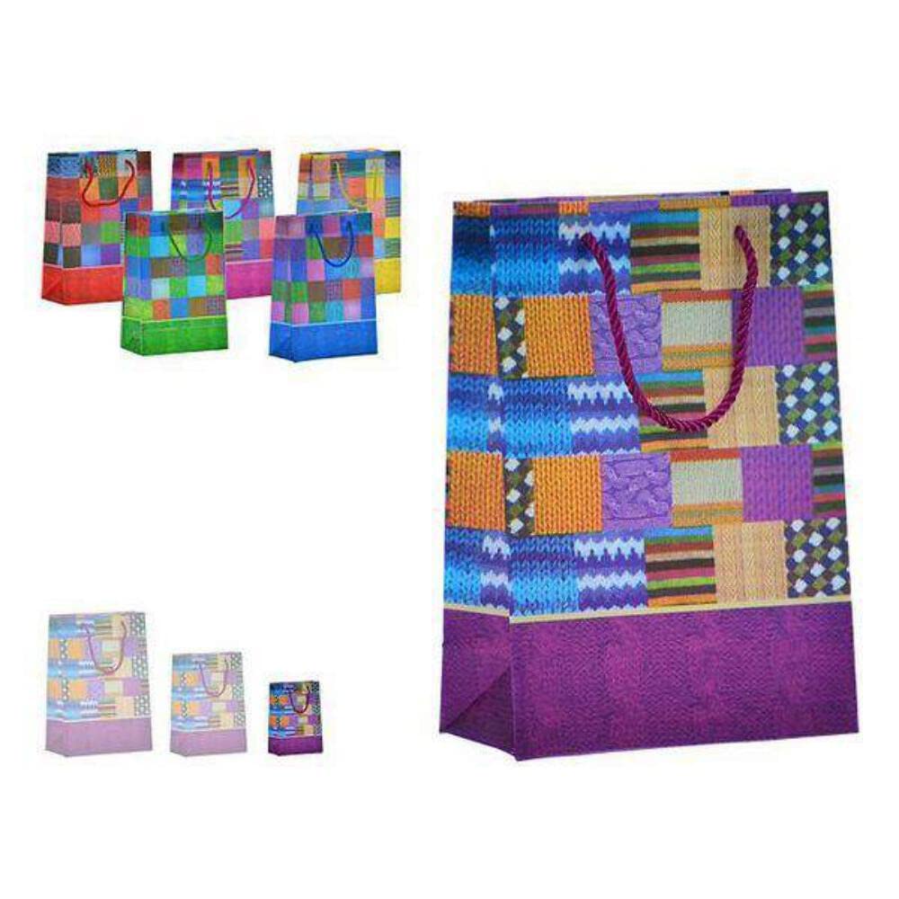 BigBuy Home Bag, Various Materials, Multicoloured, 7.5 x 22 x 18 cm