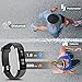 Fitness Tracker, LYOU U5 Activity Tracker: Fitness Watch Smart Bluetooth Wristband with Sleep Monitor and Black Replacement Strap for Android or iOS (Black+blue(strap))