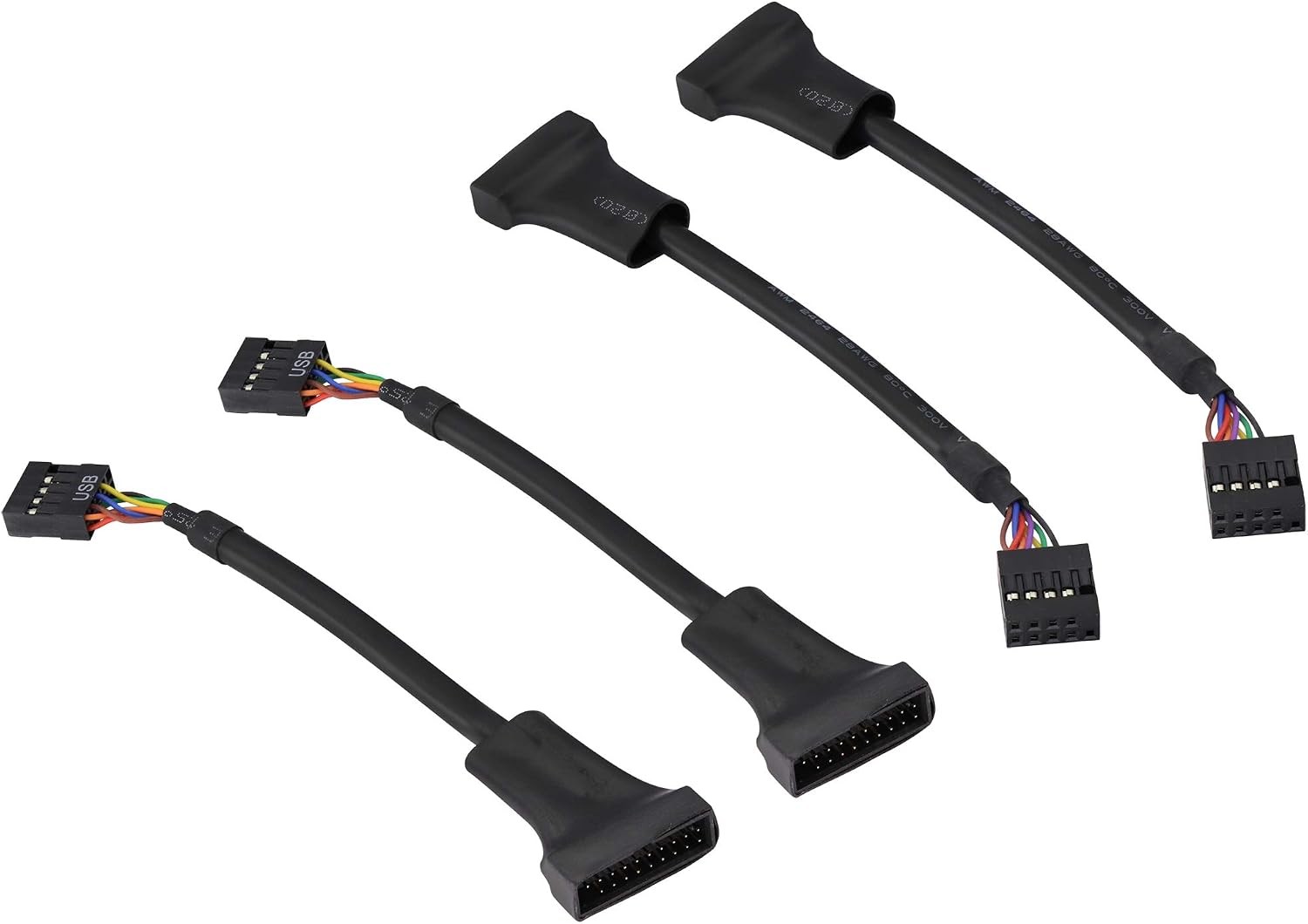 zdyCGTime USB 3.0 19Pin male to USB 2.0 9Pin female convertor Computer cable connector,Motherboard adapter cable,motherboard 9Pin female to 20Pin male pure copper.(15cm/4 Pack)