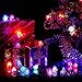 Coluans 25Pc Halloween Party Favors LED Flash Rings for Kids and Adults Halloween Treats Non Candy Gift Bag Fillers Great Assortment of 50