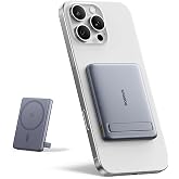 Baseus Travel Power Bank 10000mAh Built-in Braided USB C Cord | Qi2 Certified 15W Ultra-Mini MagSafe Battery Pack, Alloy Wire