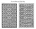 Green Decore Lightweight Outdoor Reversible Plastic Rug Nirvana, Black/White