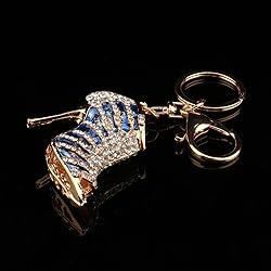 Yosoo Rhinestone High Heel Shoe Decoration Keychain