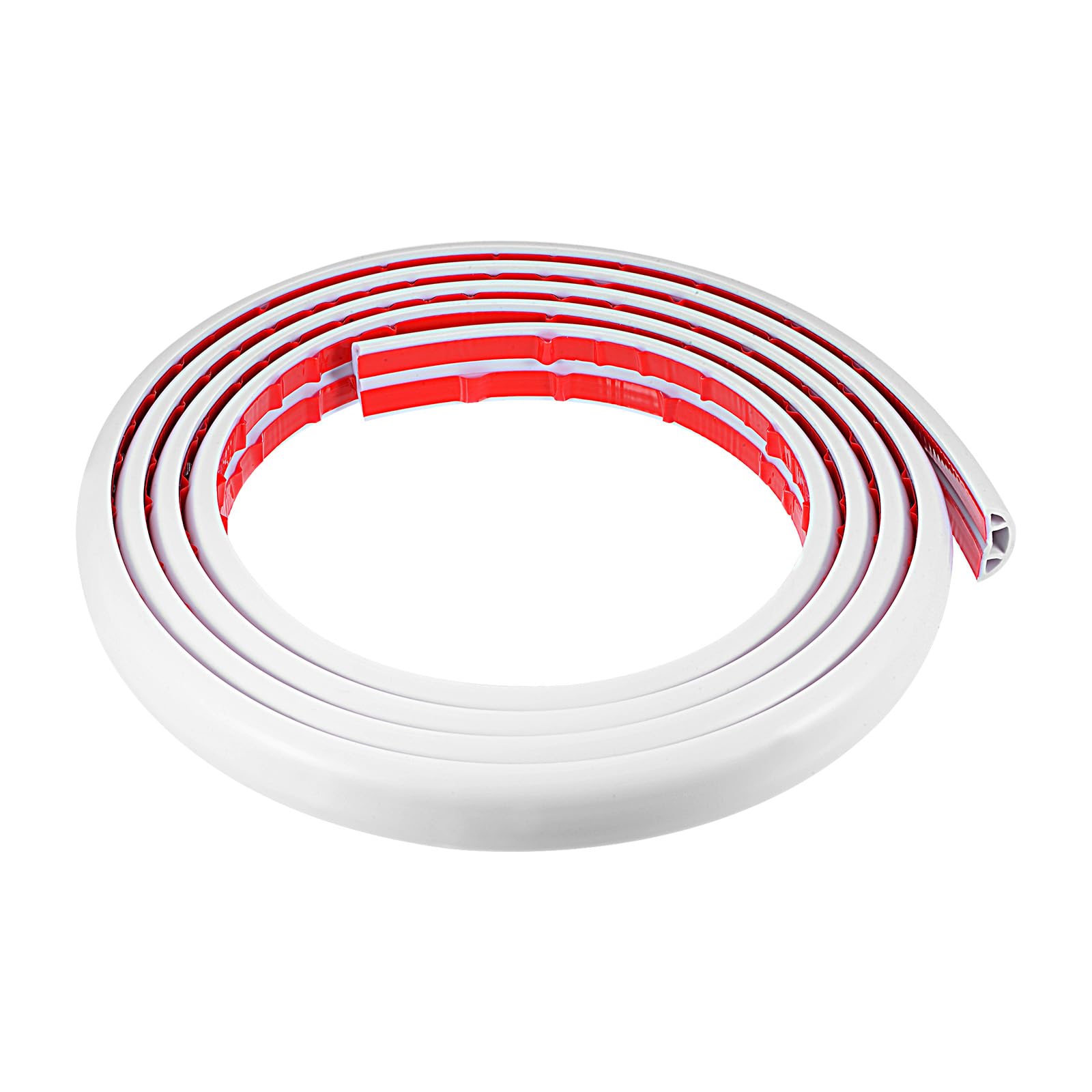 Rebower Floor Cord Cover Extension Cable Protector Management Cable Hider Raceway, [for Office, Home] - 0.4" x 0.24" x 10ft / White