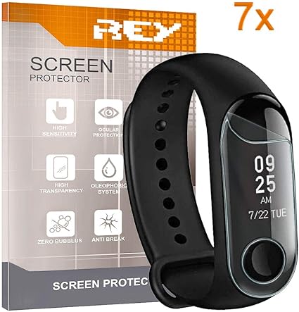 REY 7X Protector de Pantalla para XIAOMI MI Band 3: Amazon.es ...
