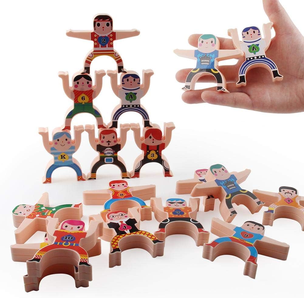 wooden stacking blocks balancing toy