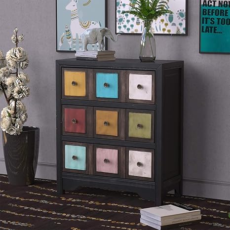 Amazon Com Eiiox 3 Drawer Wood Dresser Storage Tower Accent