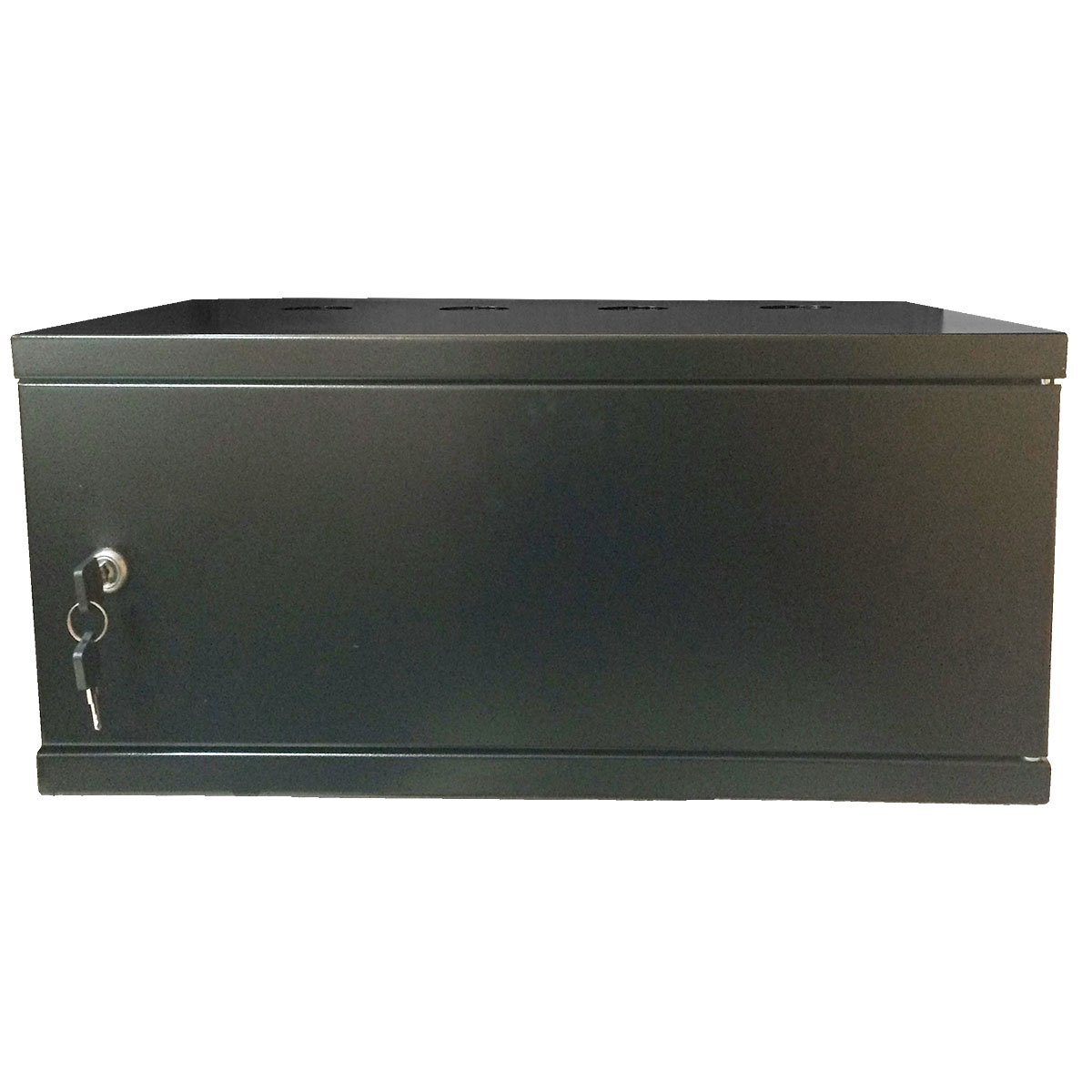 Electriduct 4U Wall Mount Rack Enclosure Network Cabinet Solid Door Black Powder Coated Steel with Lock