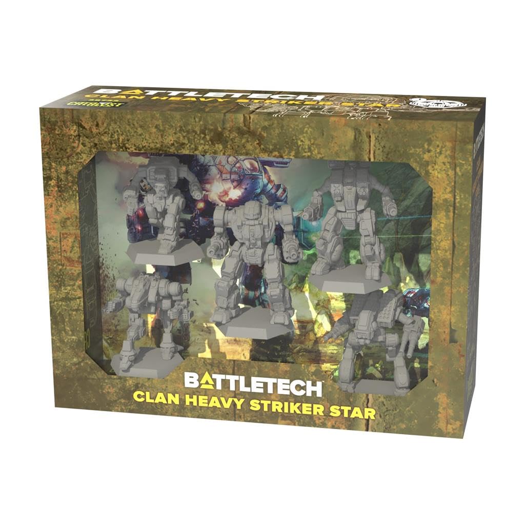 Catalyst Game Labs | Battletech Clan Heavy Striker Star | Miniature Game | Ages 10+ | 2 Players | 120 Minutes Playing Time, Grey