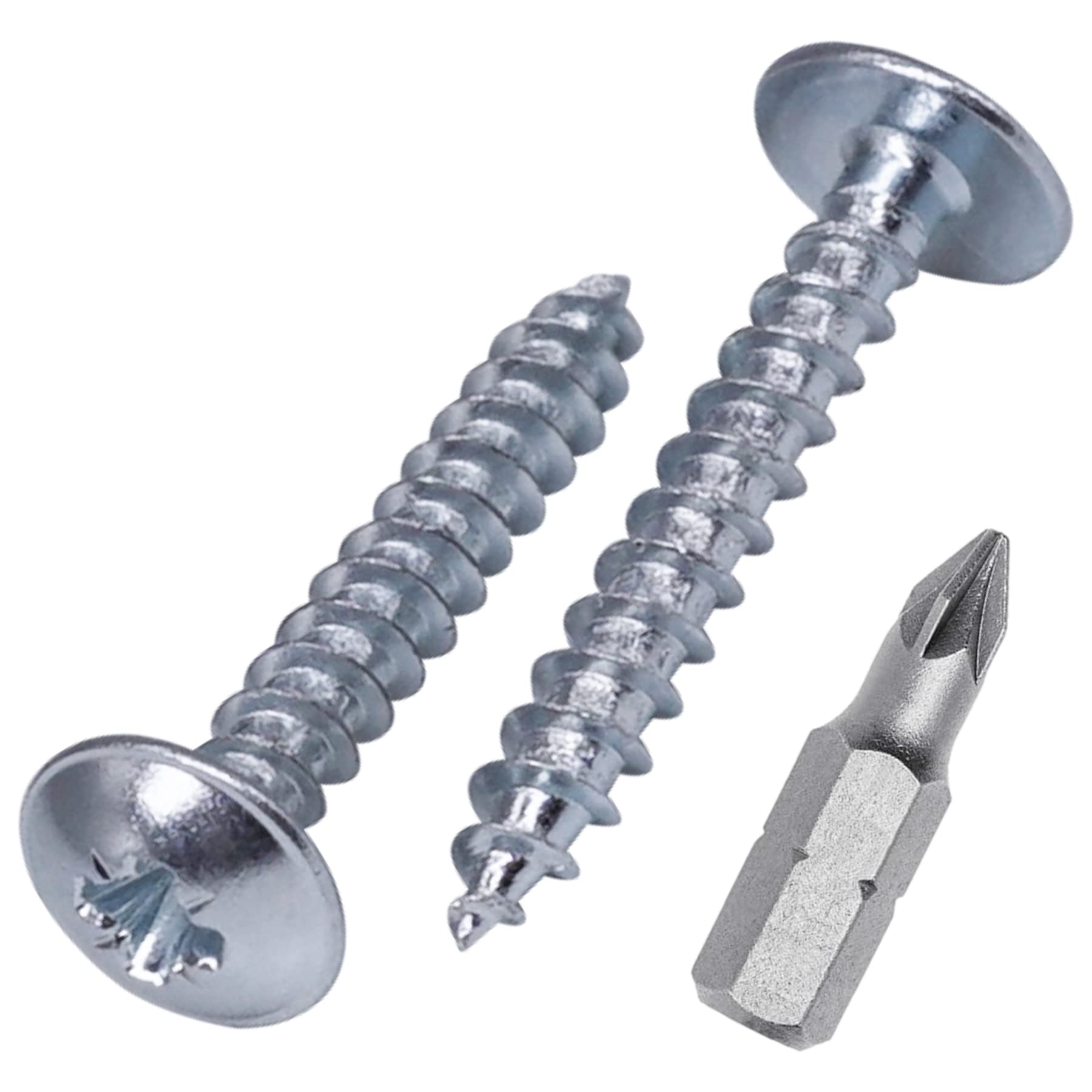 (Pack of 350 pcs) Zinc Plated Steel 3.0 x 25 mm Wood Screws, Metal Screws, Modified Truss Head, Self Tapping (350, 3.0 x 25 mm)
