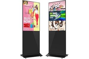 360SPB DISPLAY 49" Indoor Digital Signage, 4K 2160P LCD Touch Screen Digital Signage Displays, Floor Standing Digital Kiosk, CMS/U-Disk/APP/WIFI Input Auto ADs Player, Digital Signage And Displays Android OS