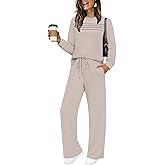 WIHOLL Women's 2 Piece Sets Sweatshirt Casual Travel Outfits Lounge Wide Leg Tracksuit Cozy Sweatsuits Fashion 2026