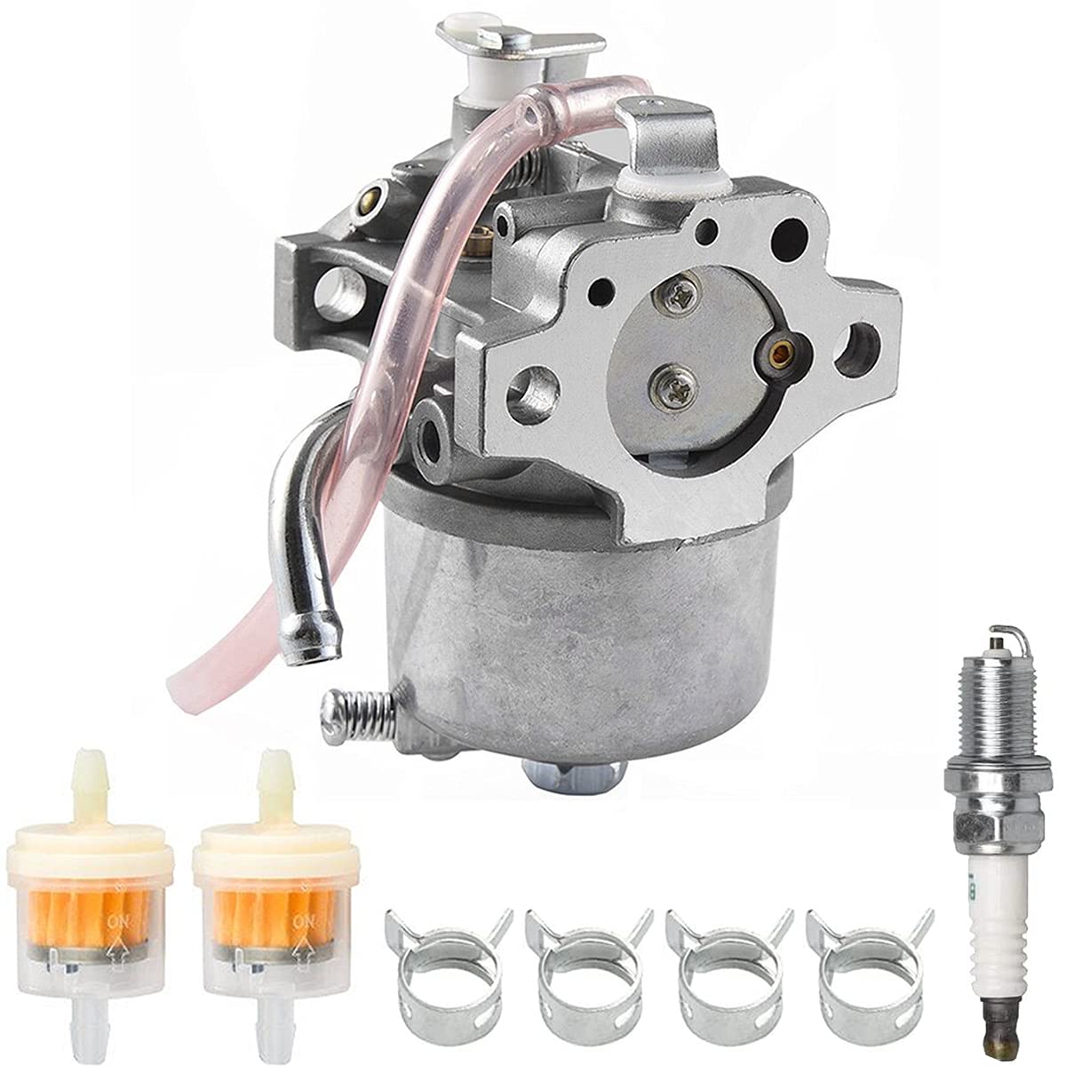 ZAMDOE Carburetor Replacement for J D 14SB JE75 JX75 JX85 21-inch Walk-Behind Mower, for Kawasaki FC150V 4 Stroke Engine, Replaces #15003-2364, with Fuel Filter Spark Plug
