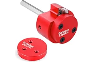 GOHELPER PVC Fitting Saver with 1-½-Inch and 2 Inch Head Aluminum, PVC Pipe Reamer, PVC Socket Saver with 0.315" Hex Shaft, For Water Lines, Drain Lines, Vent Lines