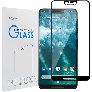 Qoosea Compatible with Google Pixel 3XL Screen Protector Glass Tempered Full Coverage Clear