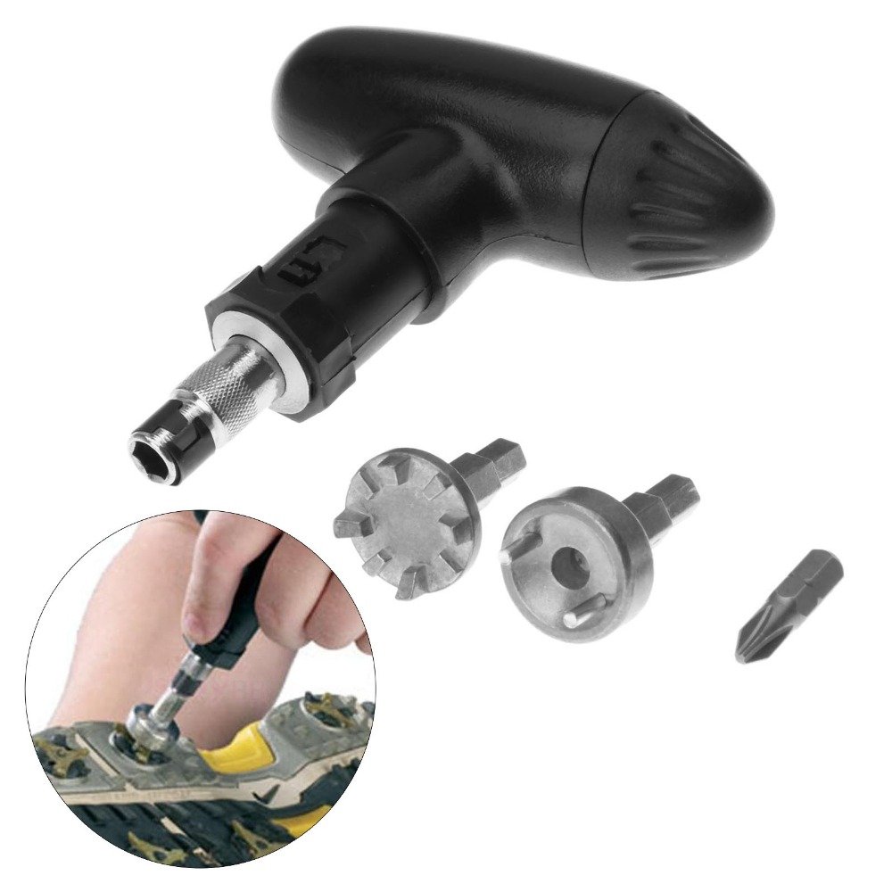 Spotact Golf Shoe Wrench Spike Remover Removing Ripper Stainless Steel Accessories Golf Spike Ratchet Handle Wrench Tool