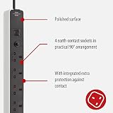Brennenstuhl Ecolor 4-Gang Extension Lead 3m Cable 90° Sockets White view 2