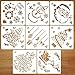 Coogam 8 Pcs Christmas Stencils Template - Reusable Plastic Craft for Art Drawing Painting Spraying Window Glass Door Car Body Wood Journaling Scrapbook Holiday Xmas DIY Decoration 5x5 inch